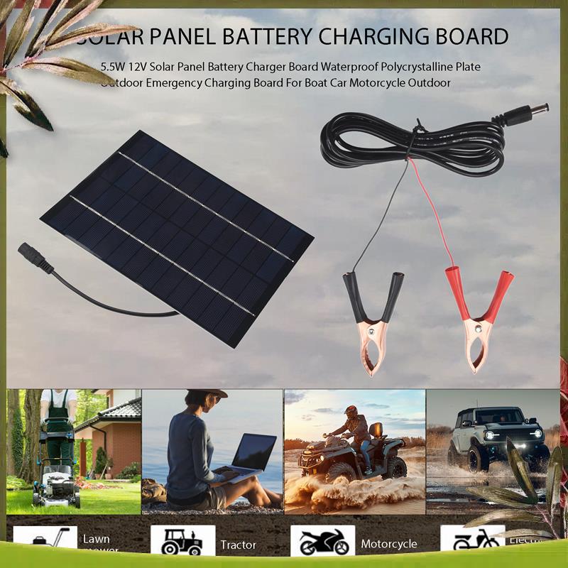 AB98-5.5W 12V Panel Solar Plac - Solar Emergency Charger reseña y precio