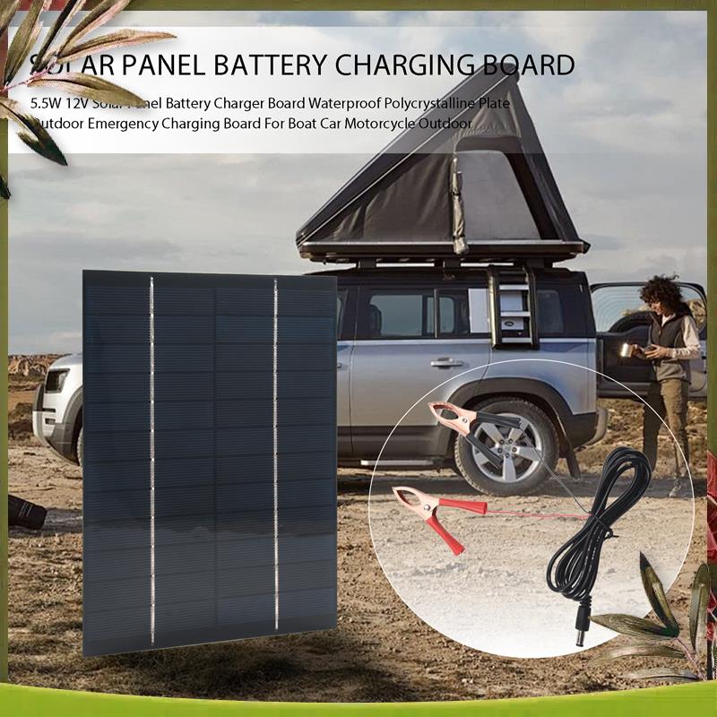 AB98-5.5W 12V Panel Solar Plac - Solar Emergency Charger reseña y precio